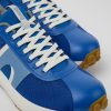 Camper Blauwe Textiel Sneaker Voor Heren