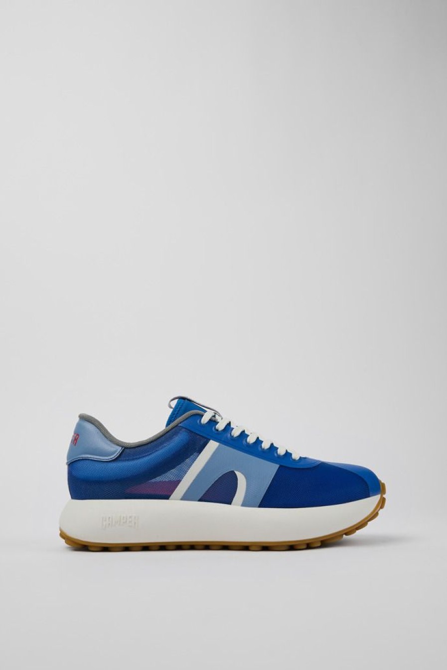 Camper Blauwe Textiel Sneaker Voor Heren