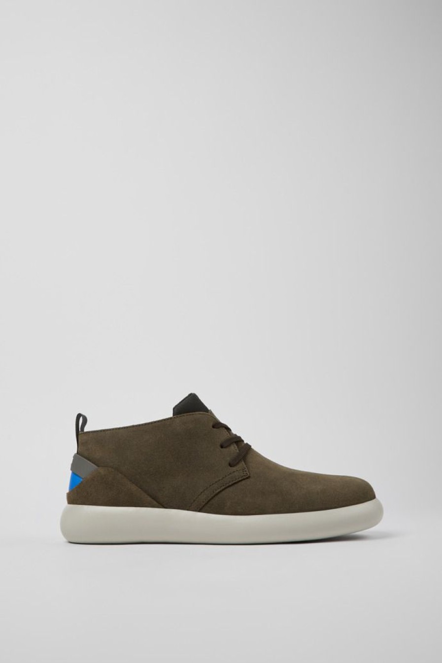 Camper Groene Nubuck Herensneakers