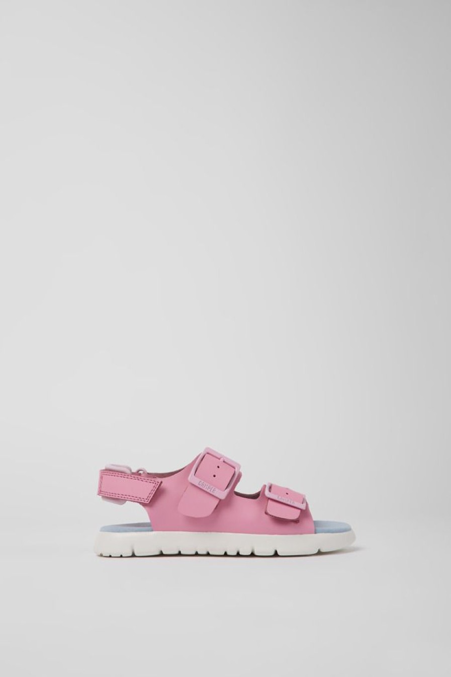 Camper Roze Leren Kindersandalen