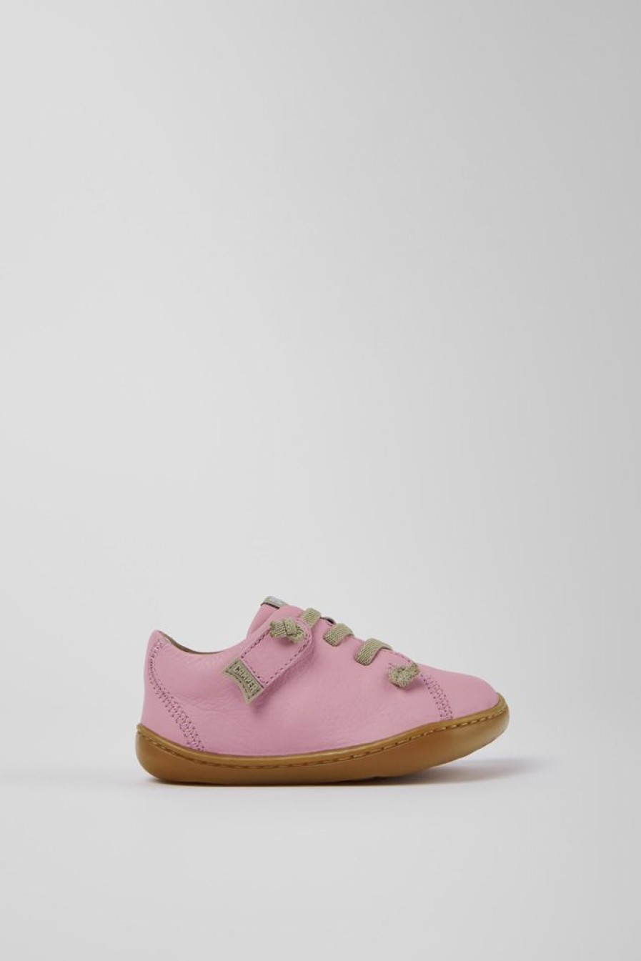 Camper Roze Leren Basketbalsneaker