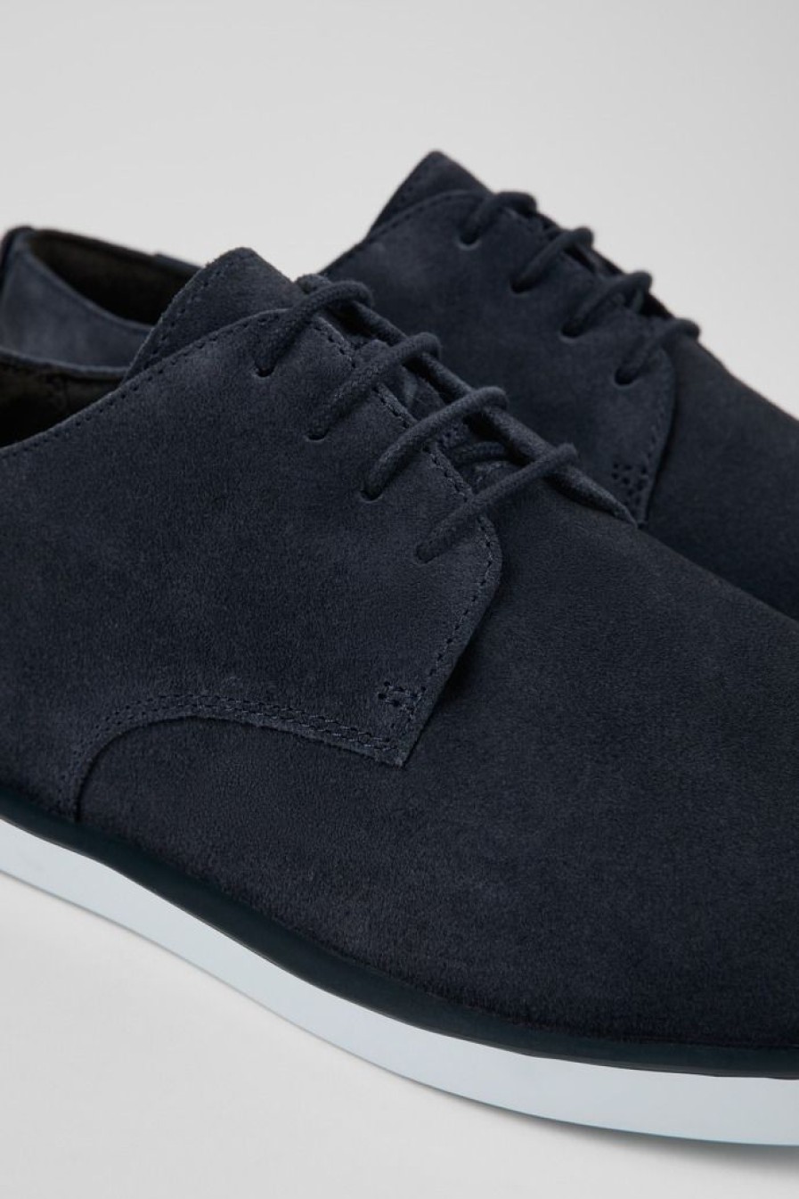 Camper Blauwe Nubuck Blucher Voor Heren