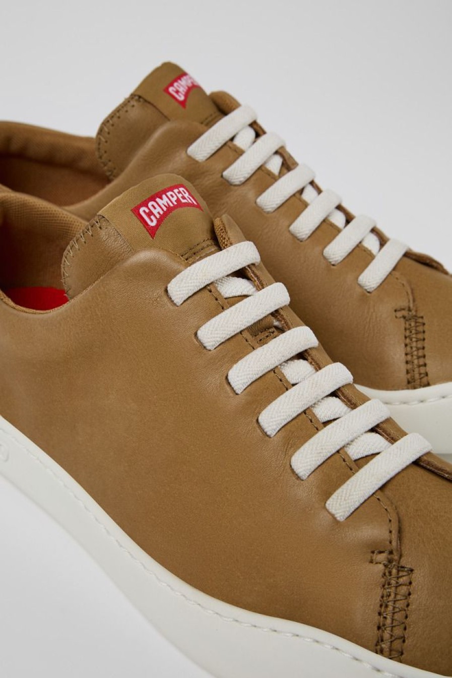 Camper Bruine Leren Sneaker Voor Heren