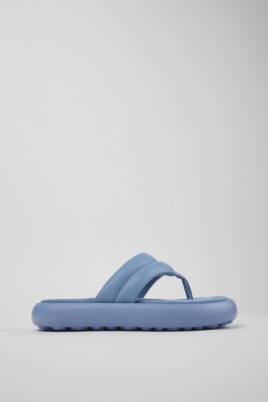 Camper Blauwe Leren Teenslipper Voor Heren