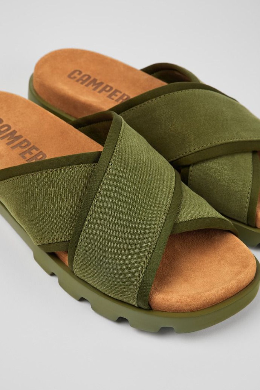 Camper Groene Textiel Slipper Voor Heren