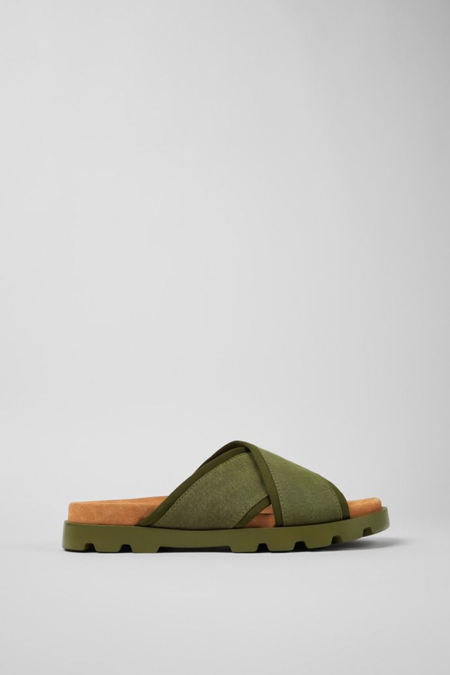 Camper Groene Textiel Slipper Voor Heren