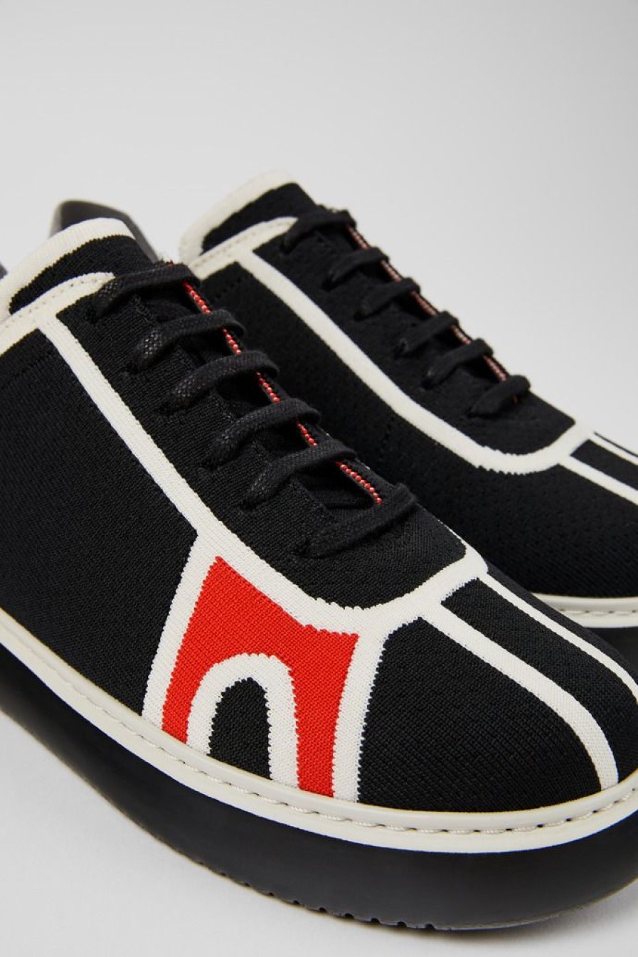 Camper Zwarte Textiel Sneaker Voor Heren