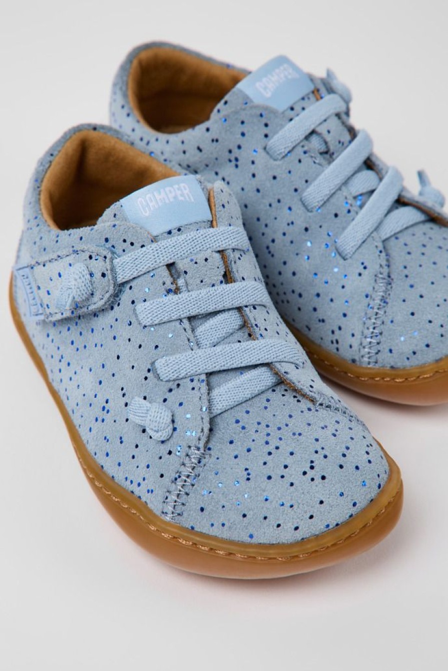 Camper Blauwe Nubuck Kinderschoenen