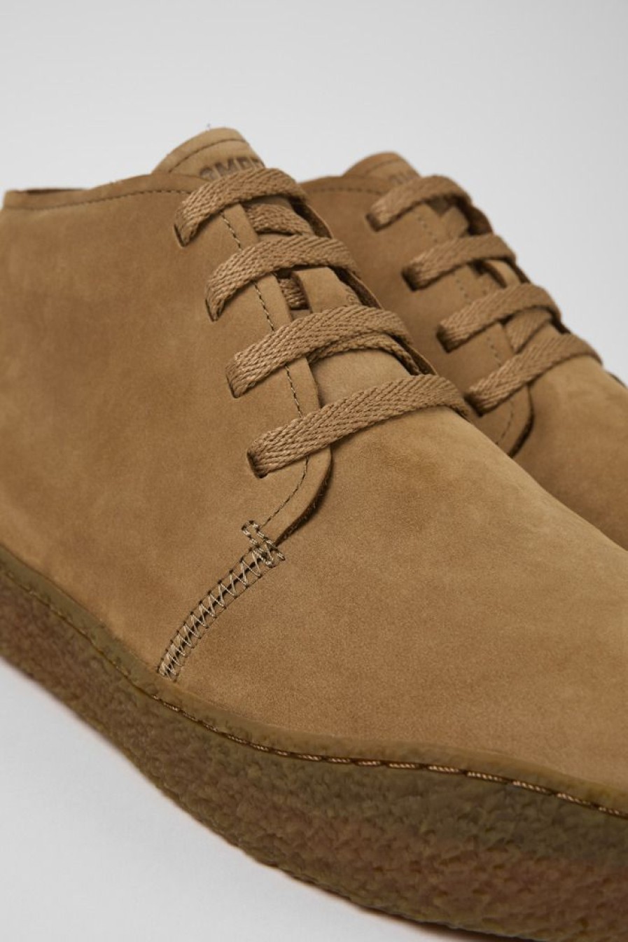 Camper Bruine Nubuck Desert Boot Voor Heren