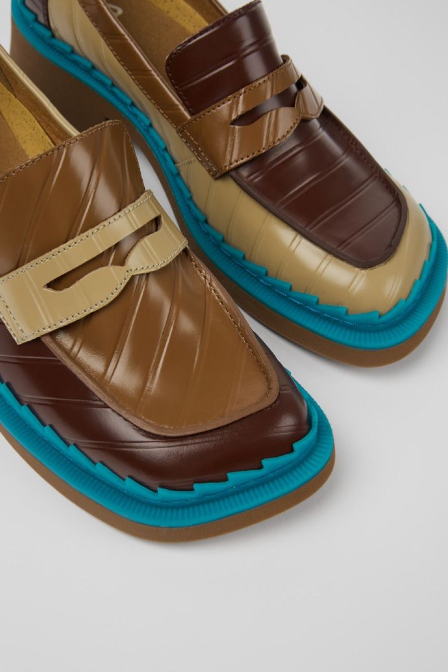 Camper Meerkleurige Leren Damesloafers