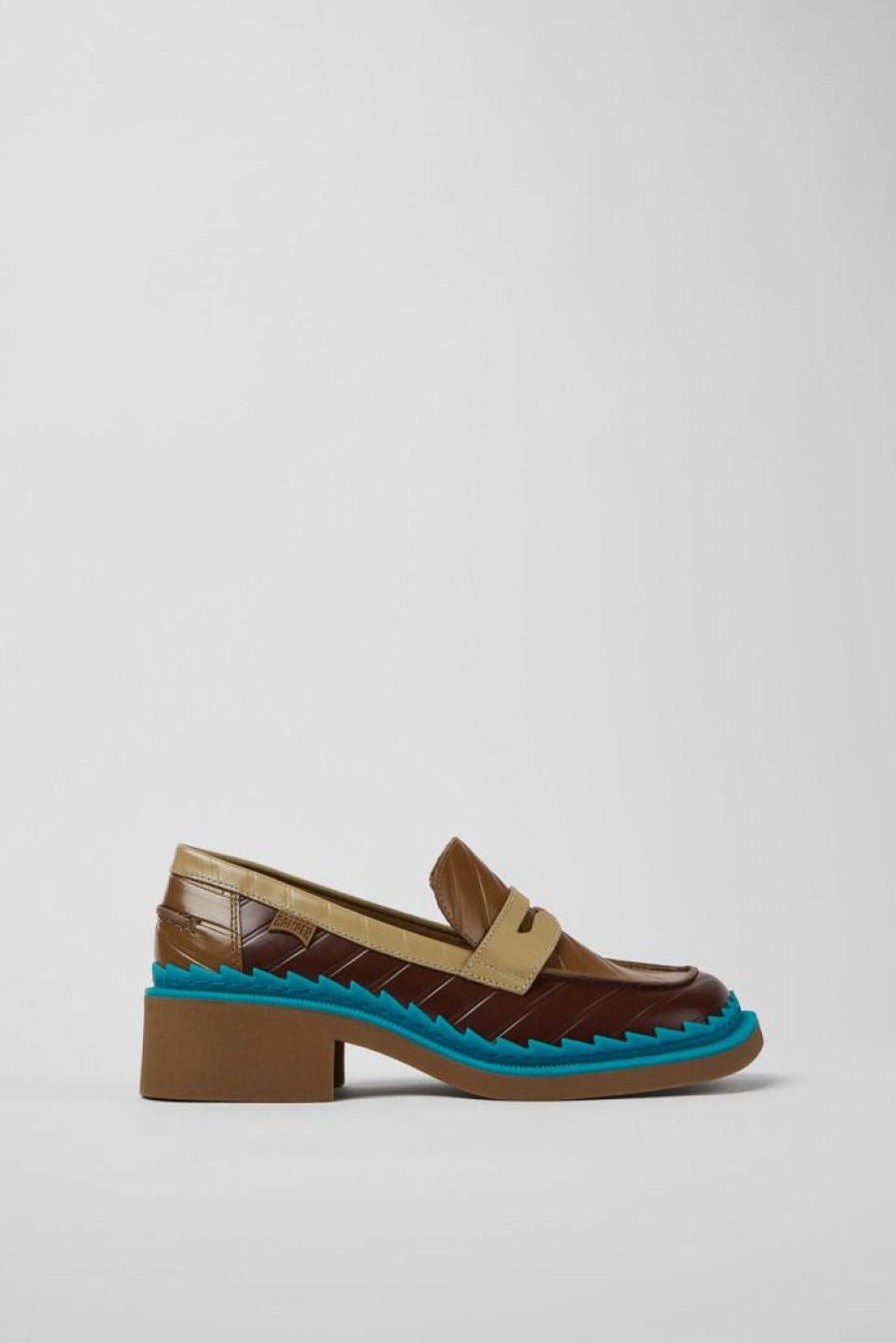 Camper Meerkleurige Leren Damesloafers