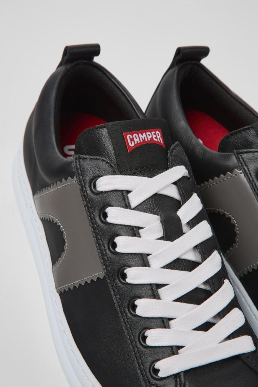 Camper Zwarte Leren Herensneakers