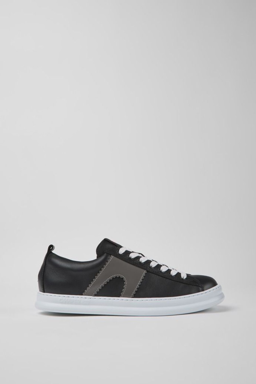 Camper Zwarte Leren Herensneakers