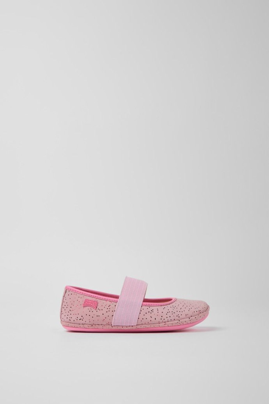 Camper Roze Nubuck Kinderballerina'S