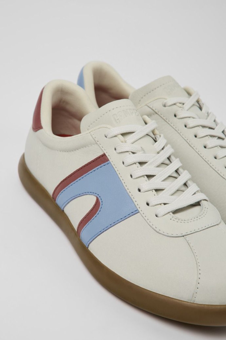 Camper Witte Leren Sneaker Voor Heren