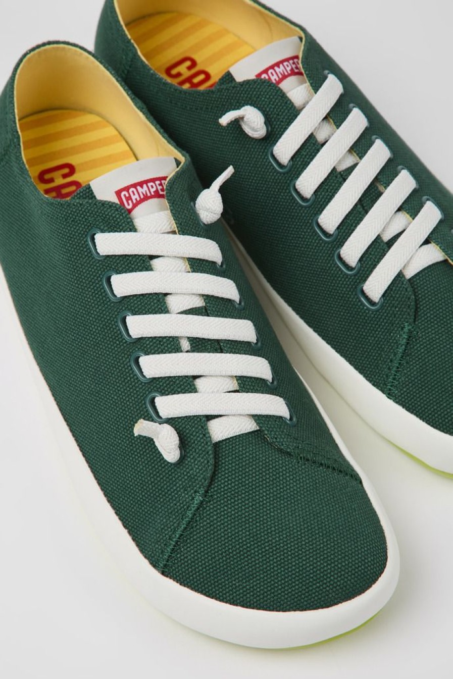 Camper Groene Stoffen Herensneakers