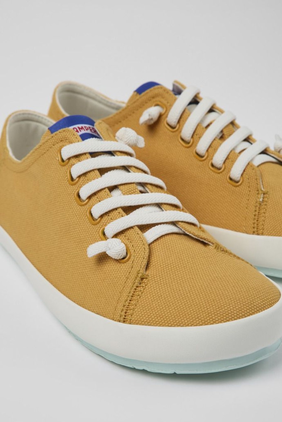 Camper Oranje Textiel Sneaker Voor Heren