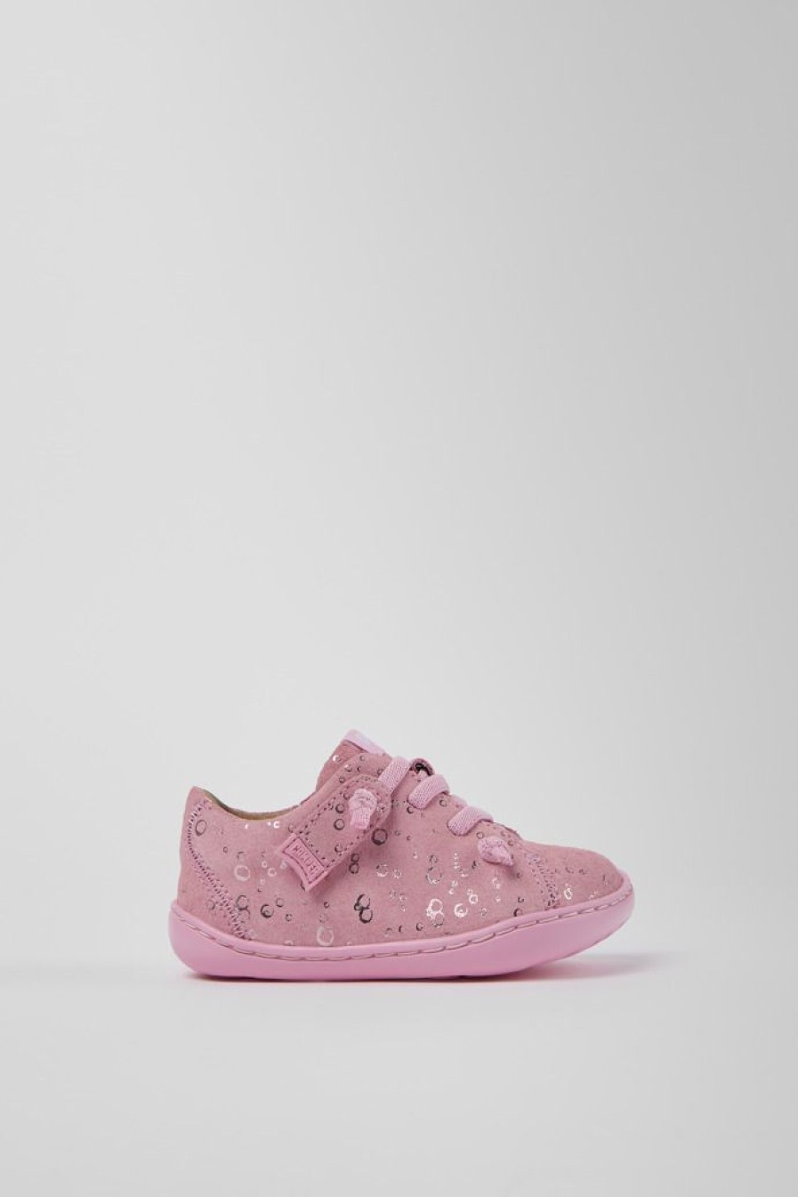 Camper Roze Nubuck Basketbalsneaker