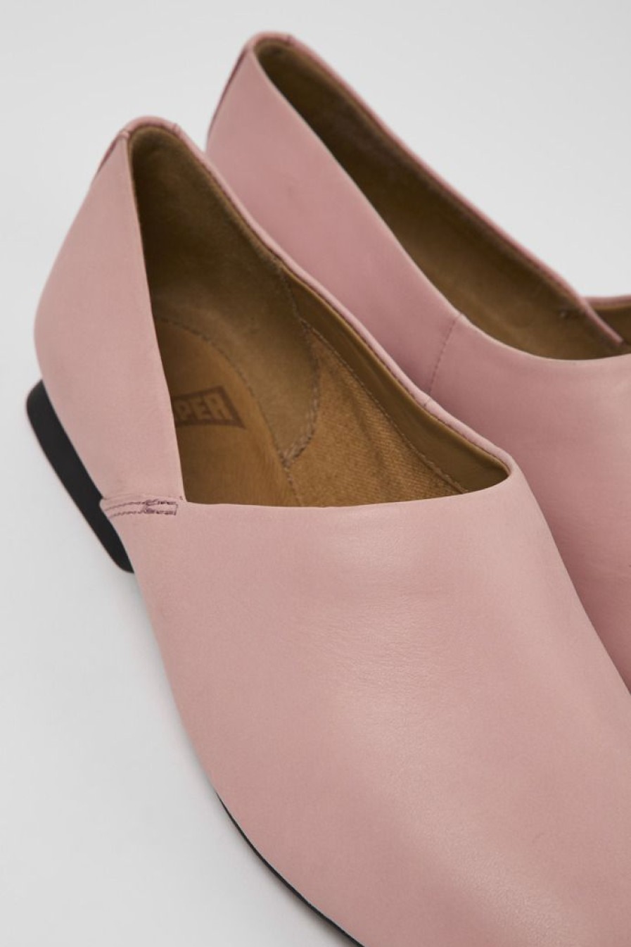 Camper Roze Leren Ballerina'S Voor Dames