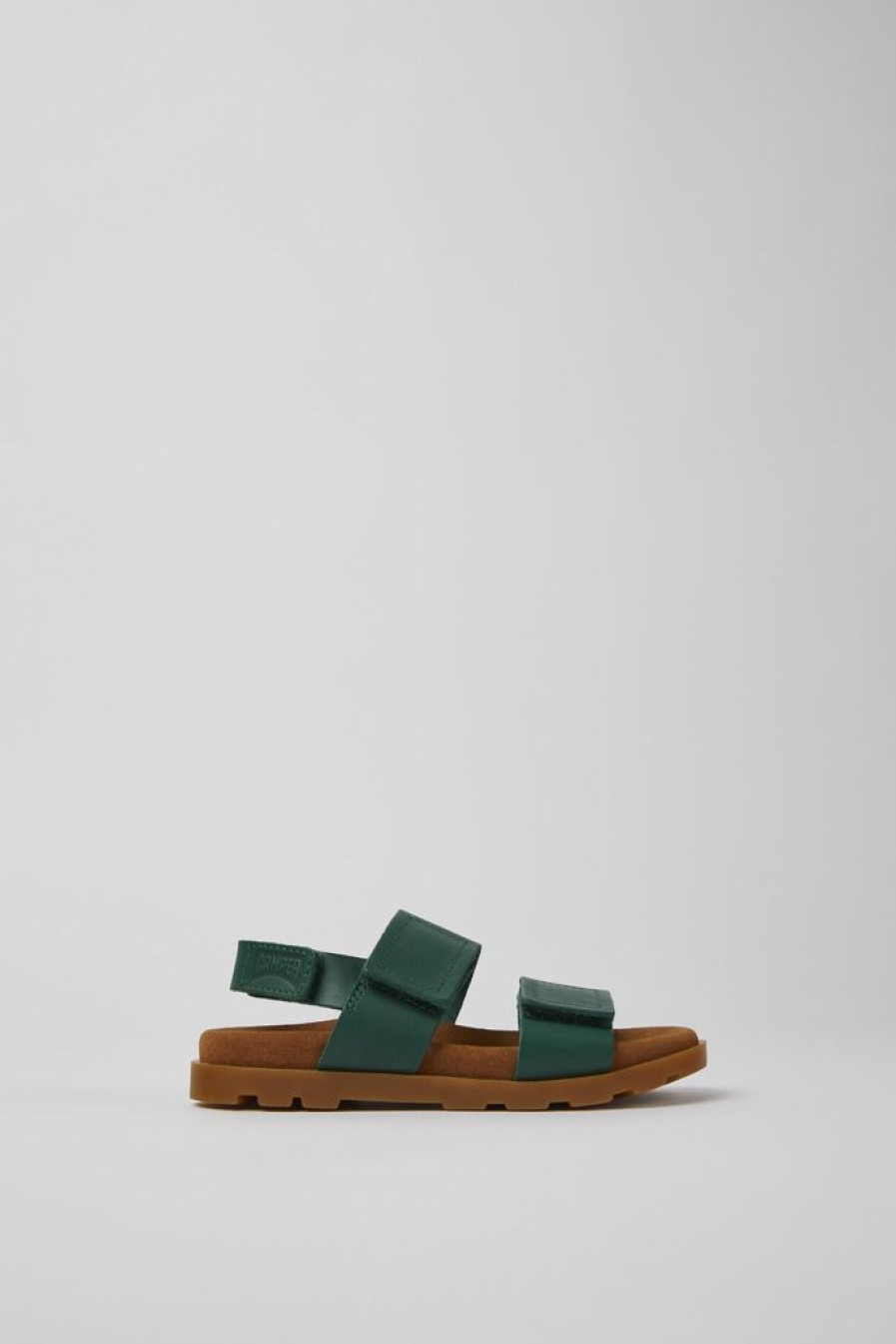 Camper Groene Leren Kindersandalen